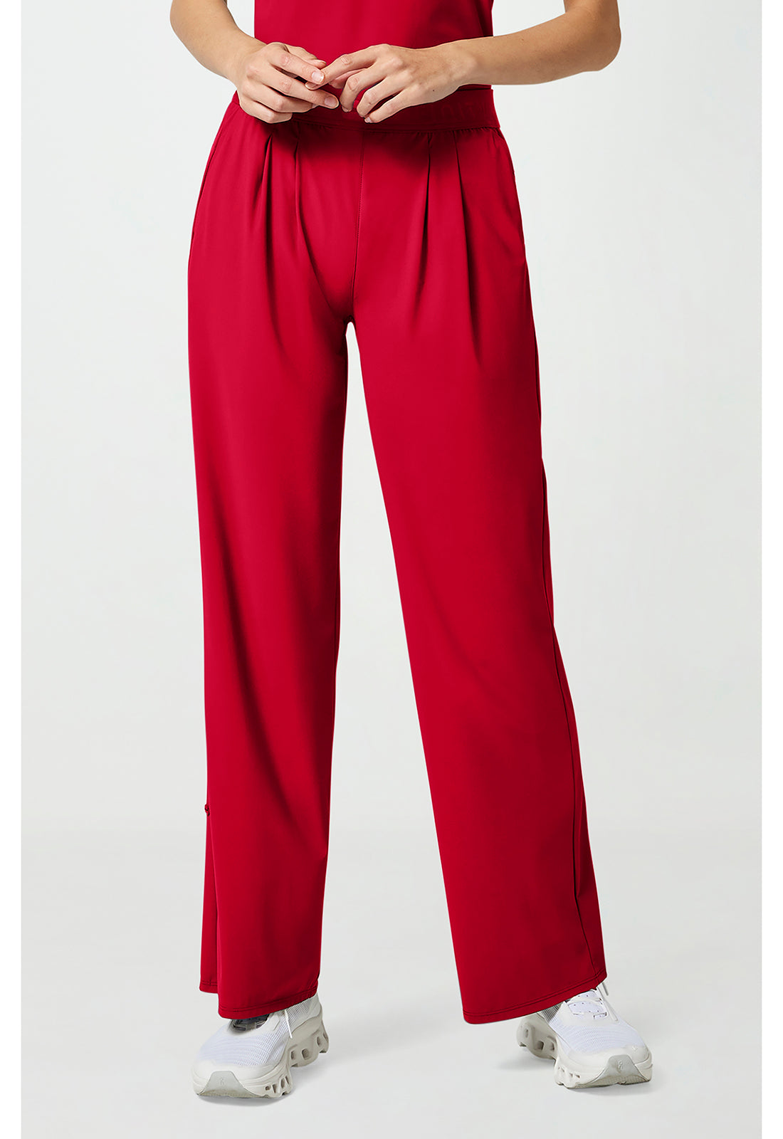 Pursuit IN025A Women's 3-Pocket Wide Leg Scrub Pants Cherry Pop