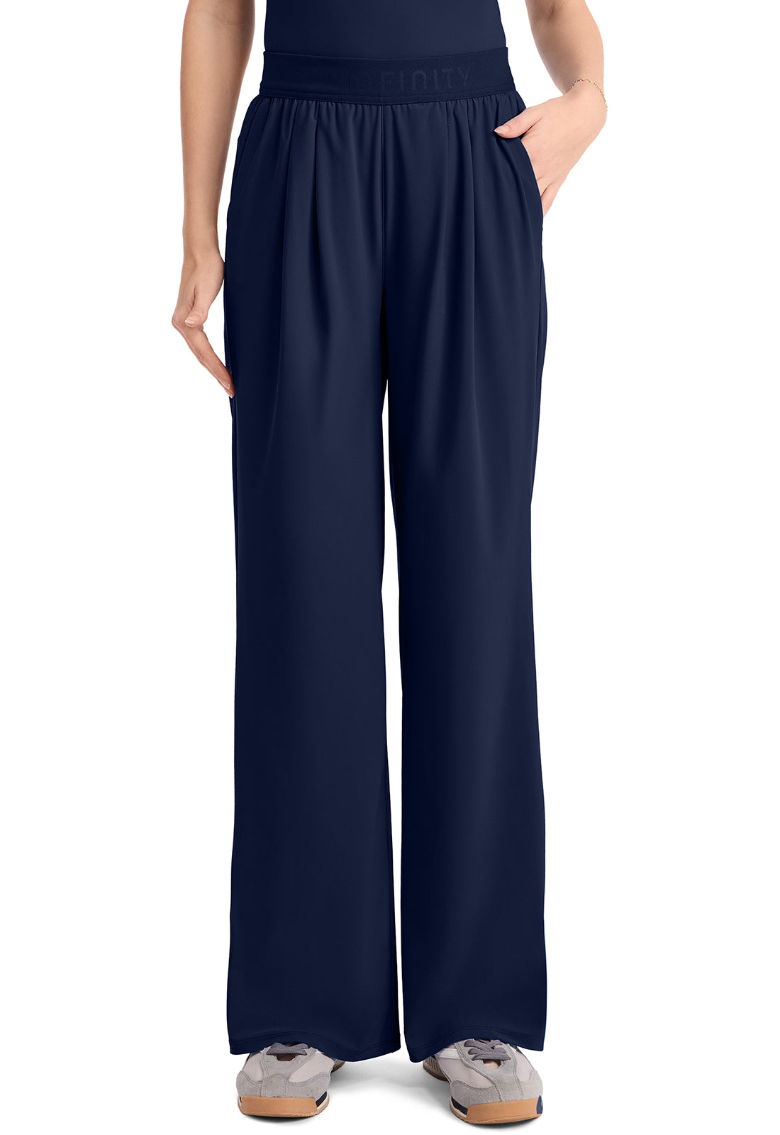 Pursuit IN025A Women's 3-Pocket Wide Leg Pants Navy