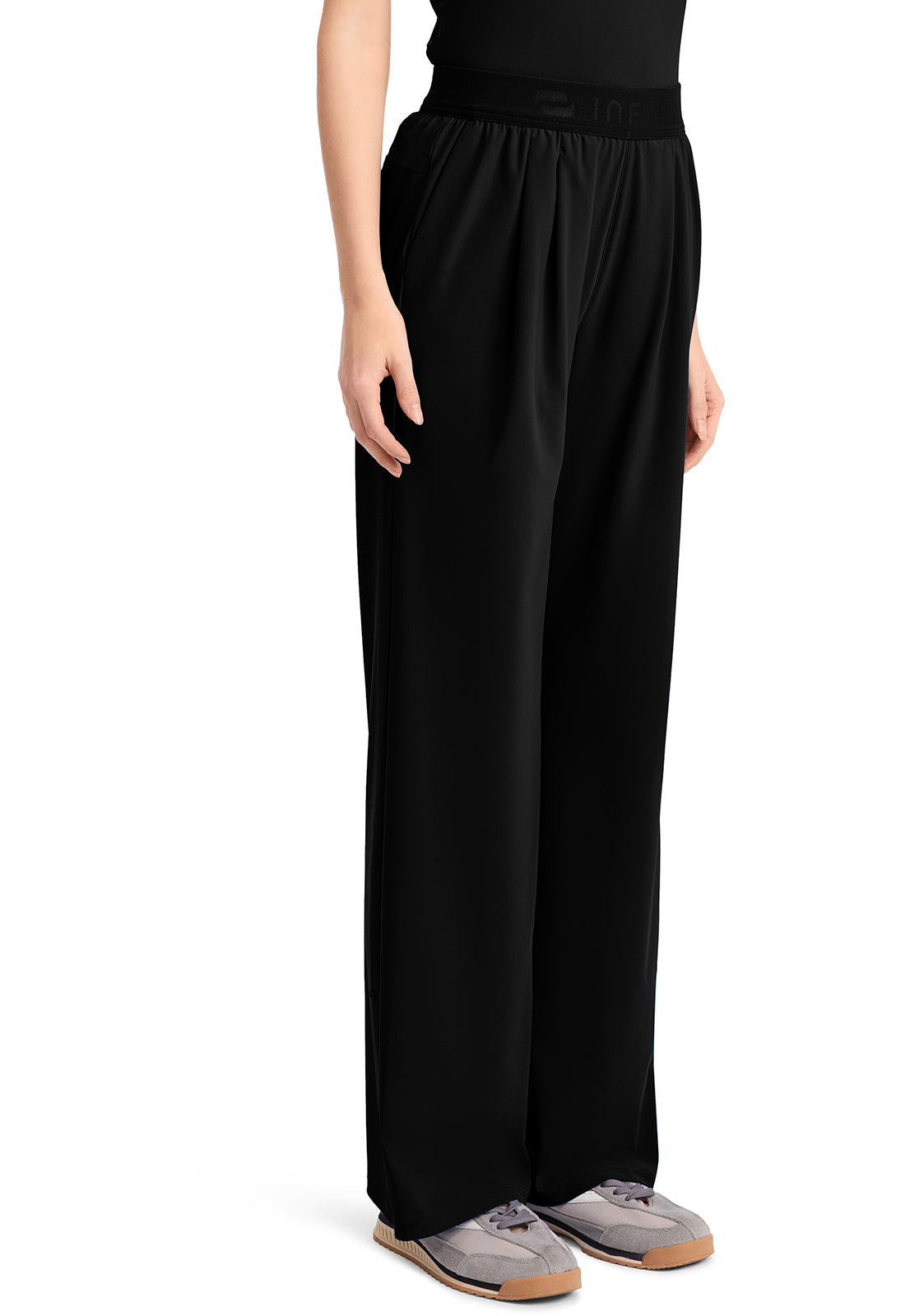 Pursuit IN025A Women's 3-Pocket Wide Leg Pants Black