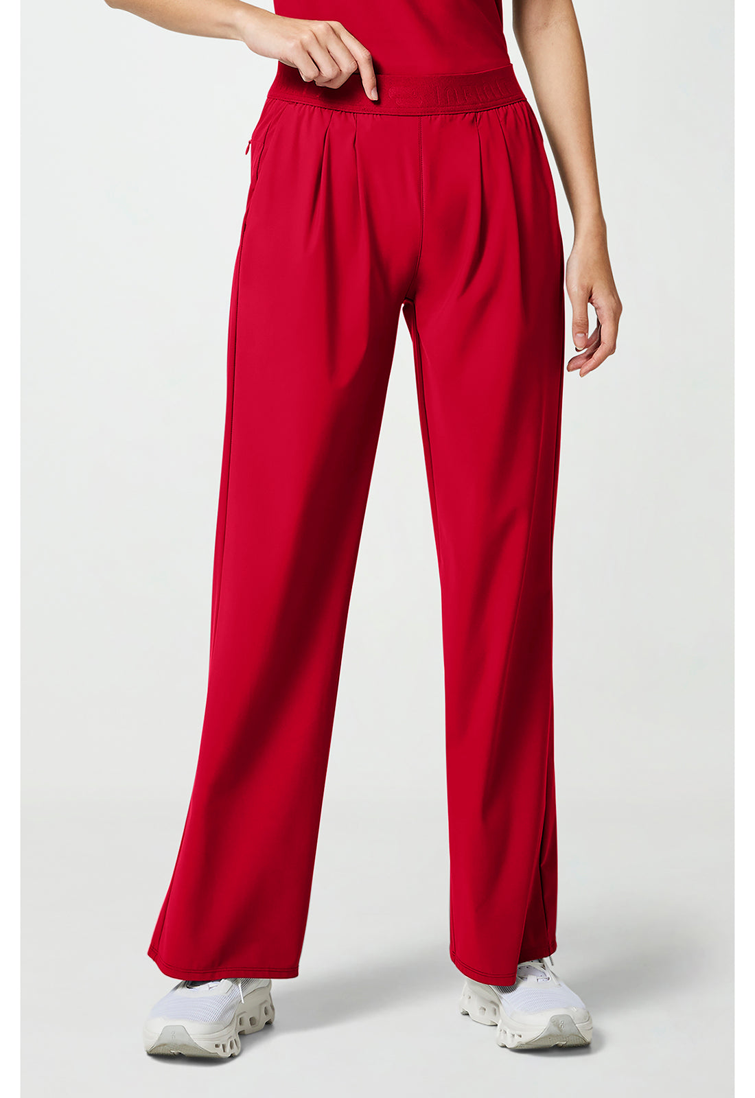 Pursuit IN025A Women's 3-Pocket Wide Leg Scrub Pants Cherry Pop