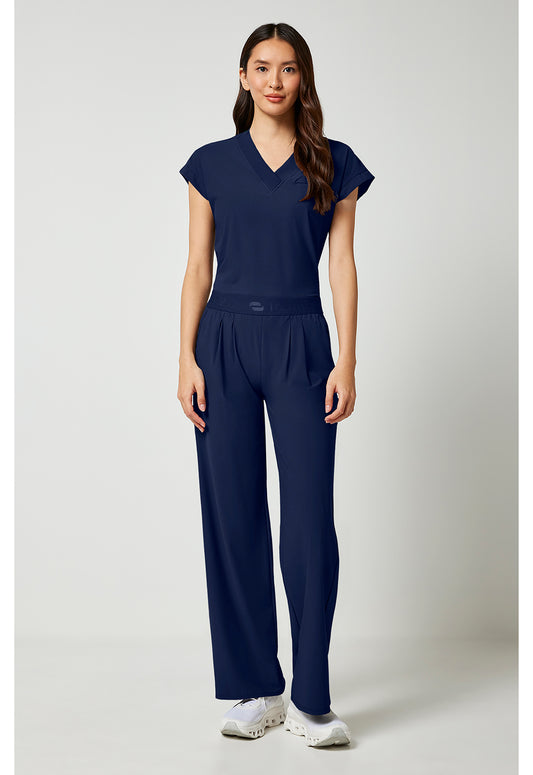 Pursuit IN025A Women's 3-Pocket Wide Leg Scrub Pants Navy
