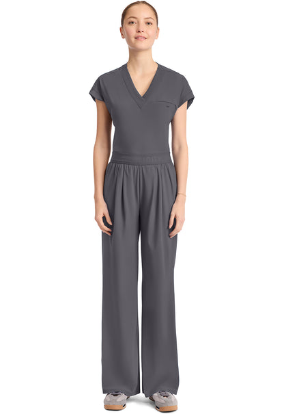 Pursuit IN025A Women's 3-Pocket Wide Leg Pants Pewter