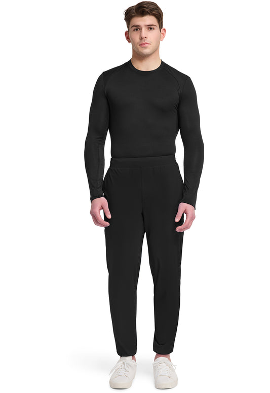 Pursuit IN027A Men's 5-Pocket Jogger Scrub Pants Black
