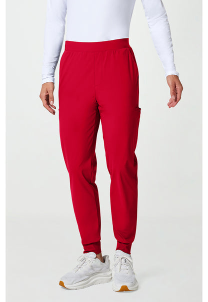 Pursuit IN027A Men's 5-Pocket Jogger Scrub Pants Cherry Pop
