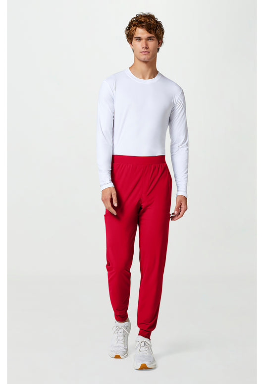 Pursuit IN027A Men's 5-Pocket Jogger Scrub Pants Cherry Pop