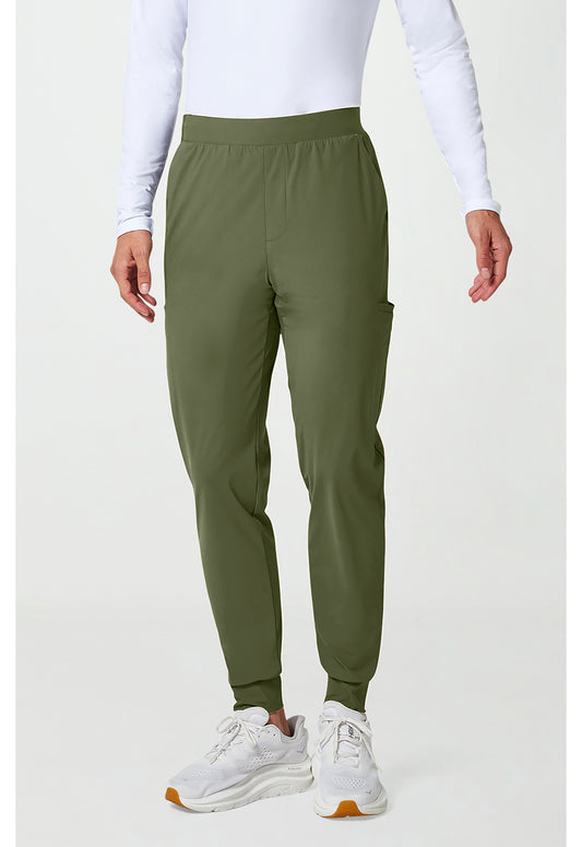 Pursuit IN027A Men's 5-Pocket Jogger Scrub Pants Olive