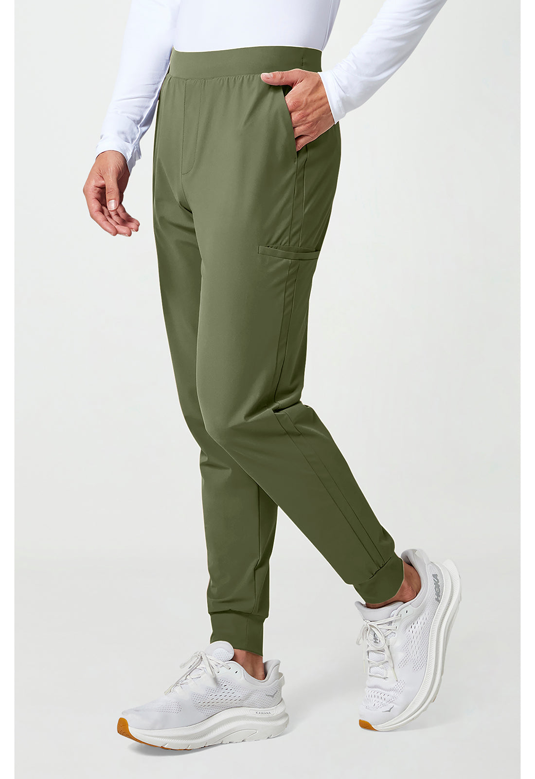 Pursuit IN027A Men's 5-Pocket Jogger Scrub Pants Olive