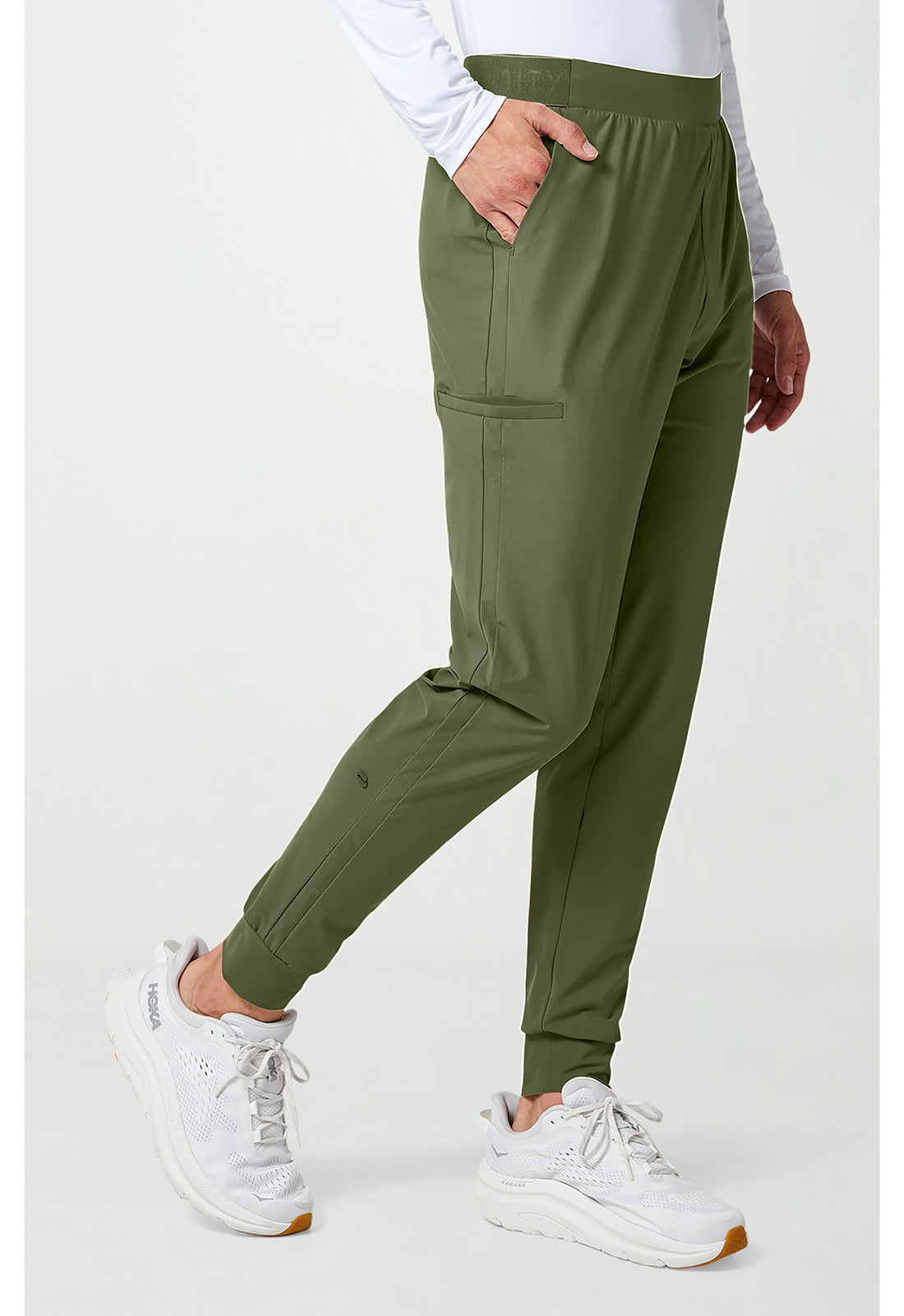 Pursuit IN027A Men's 5-Pocket Jogger Scrub Pants Olive