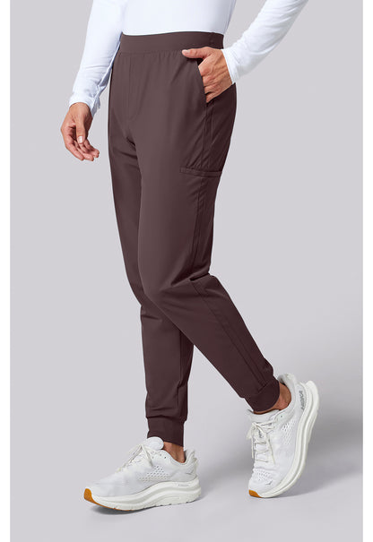 Pursuit IN027A Men's 5-Pocket Jogger Scrub Pants Walnut Roast