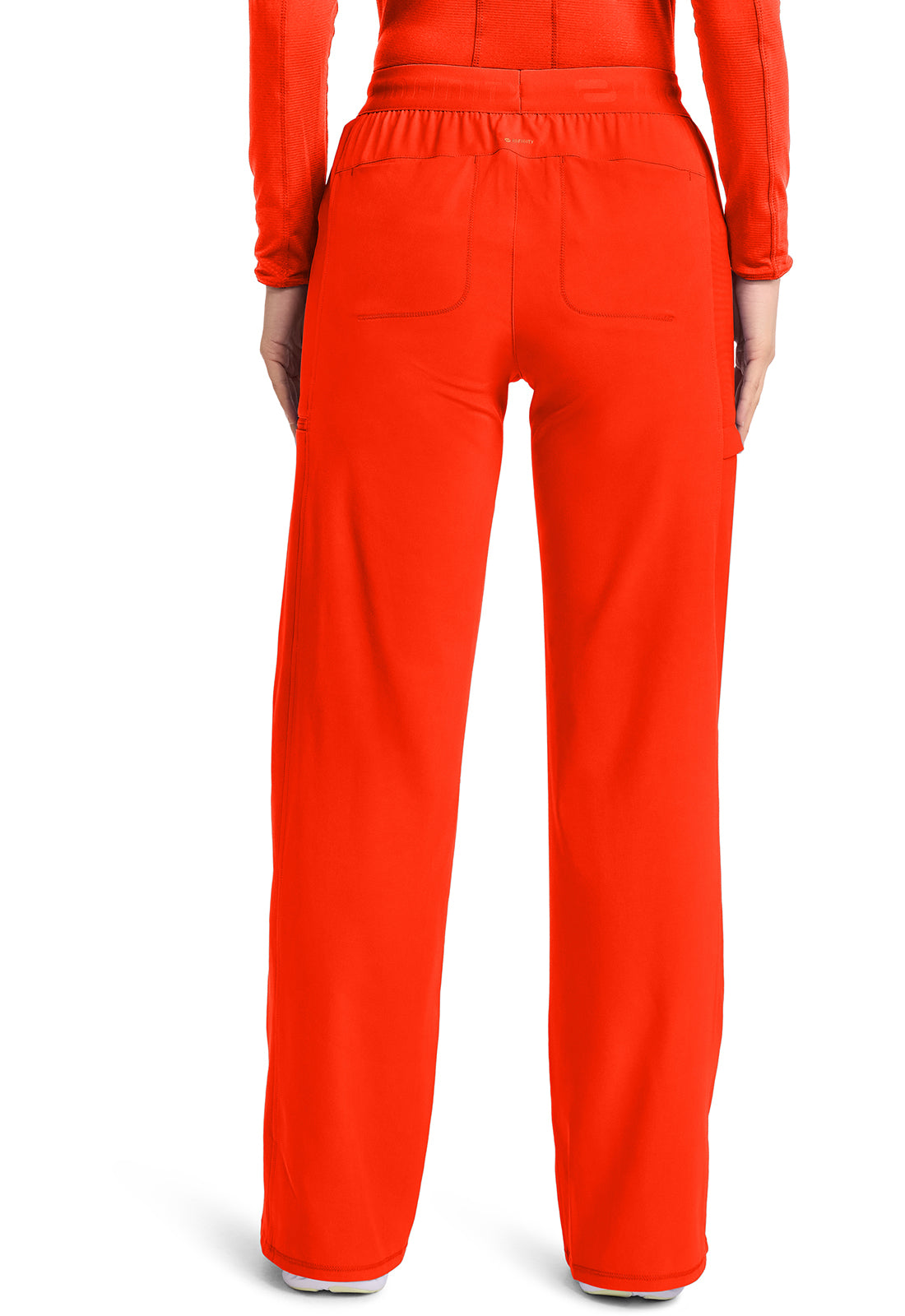 GNR8 IN028A Women's 6-Pocket Wide Leg Pants Vivid Orange