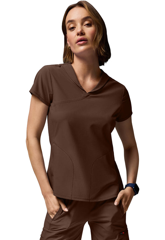 GNR8 IN028A Women's 6-Pocket Wide Leg Pants Espresso Express