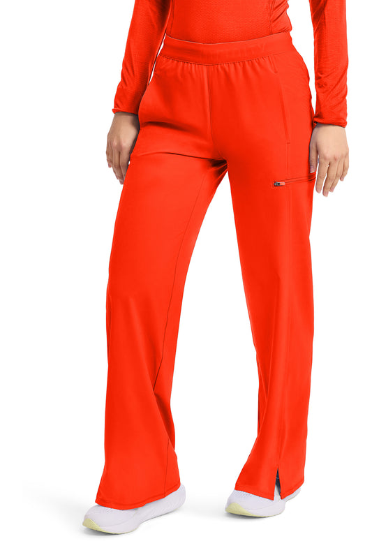 GNR8 IN028A Women's 6-Pocket Wide Leg Pants Vivid Orange