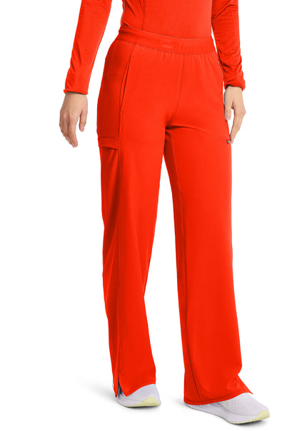 GNR8 IN028A Women's 6-Pocket Wide Leg Pants Vivid Orange