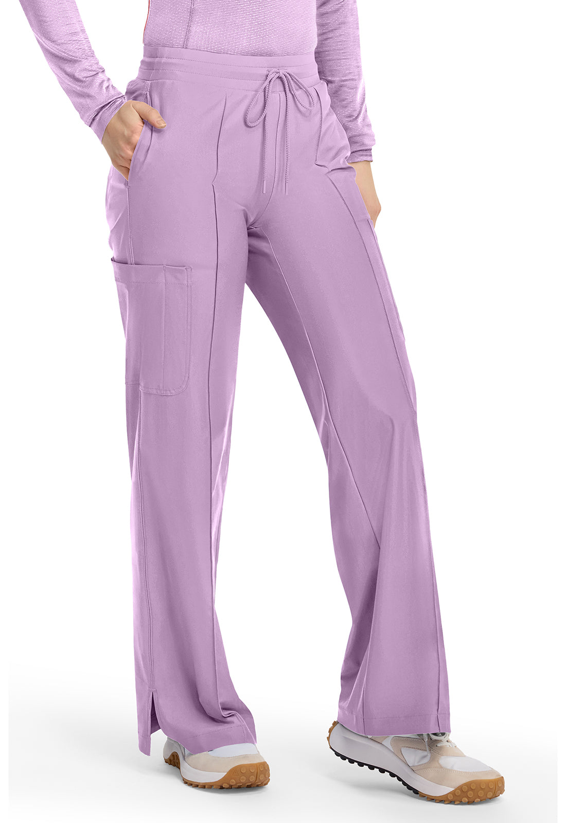 Kinetic IN103A Pintuck Wide Leg Pants Livewire Lilac