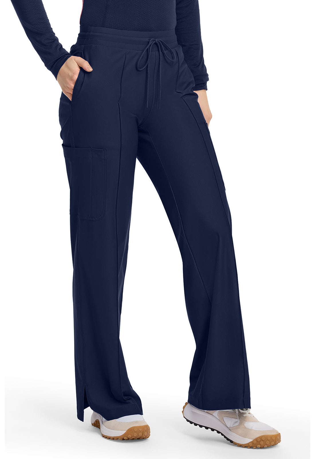 Kinetic IN103A Pintuck Wide Leg Pants Navy