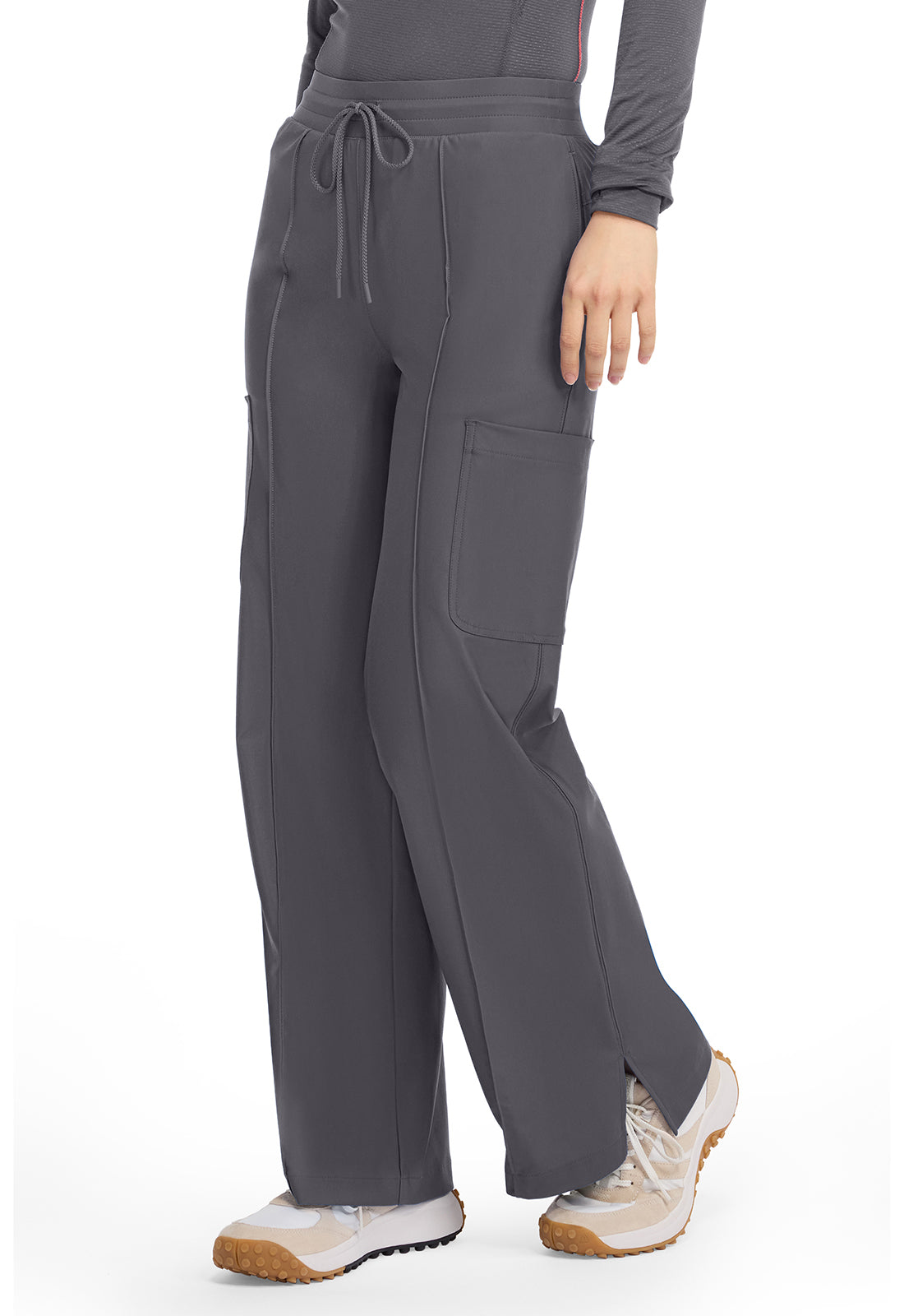 Kinetic IN103A Women's Pintuck Wide Leg Scrub Pants image 3