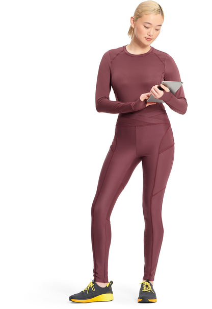 GNR8 Kinetic  IN106A Knit Natural Rise Legging Plum Velvet