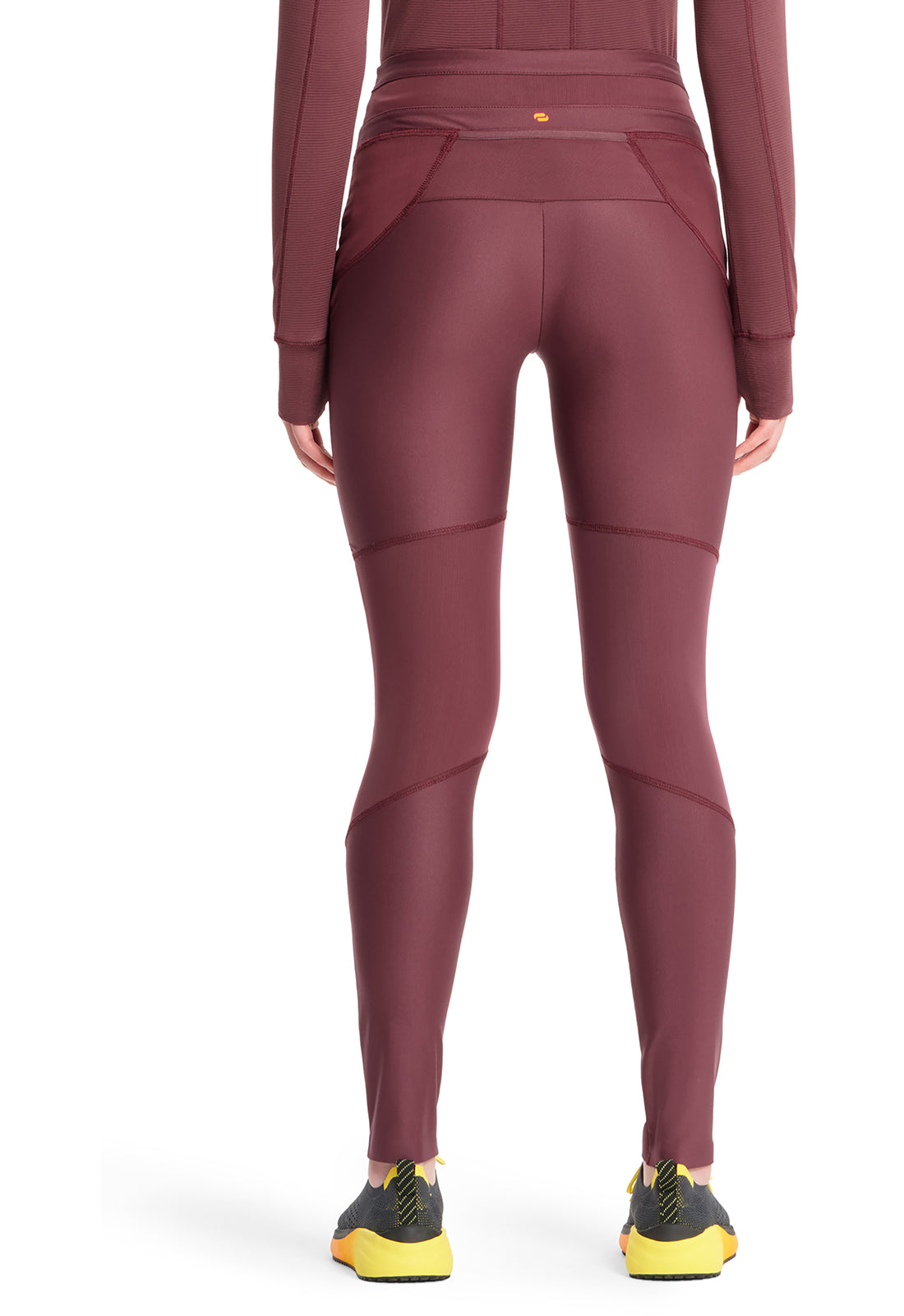 GNR8 Kinetic  IN106A Knit Natural Rise Legging Plum Velvet Model Image Back | Infinity