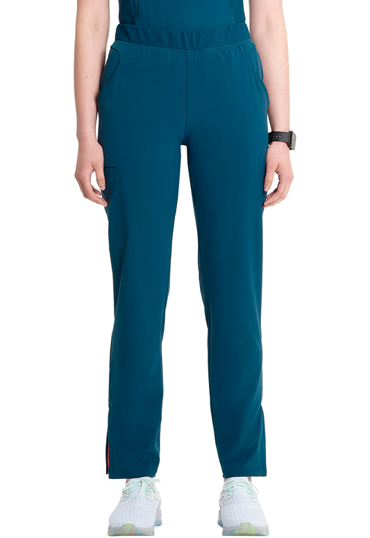 GNR8 IN120A Mid Rise Pull-on Tapered Leg Cargo Pants Caribbean Blue Model Image Front | Infinity