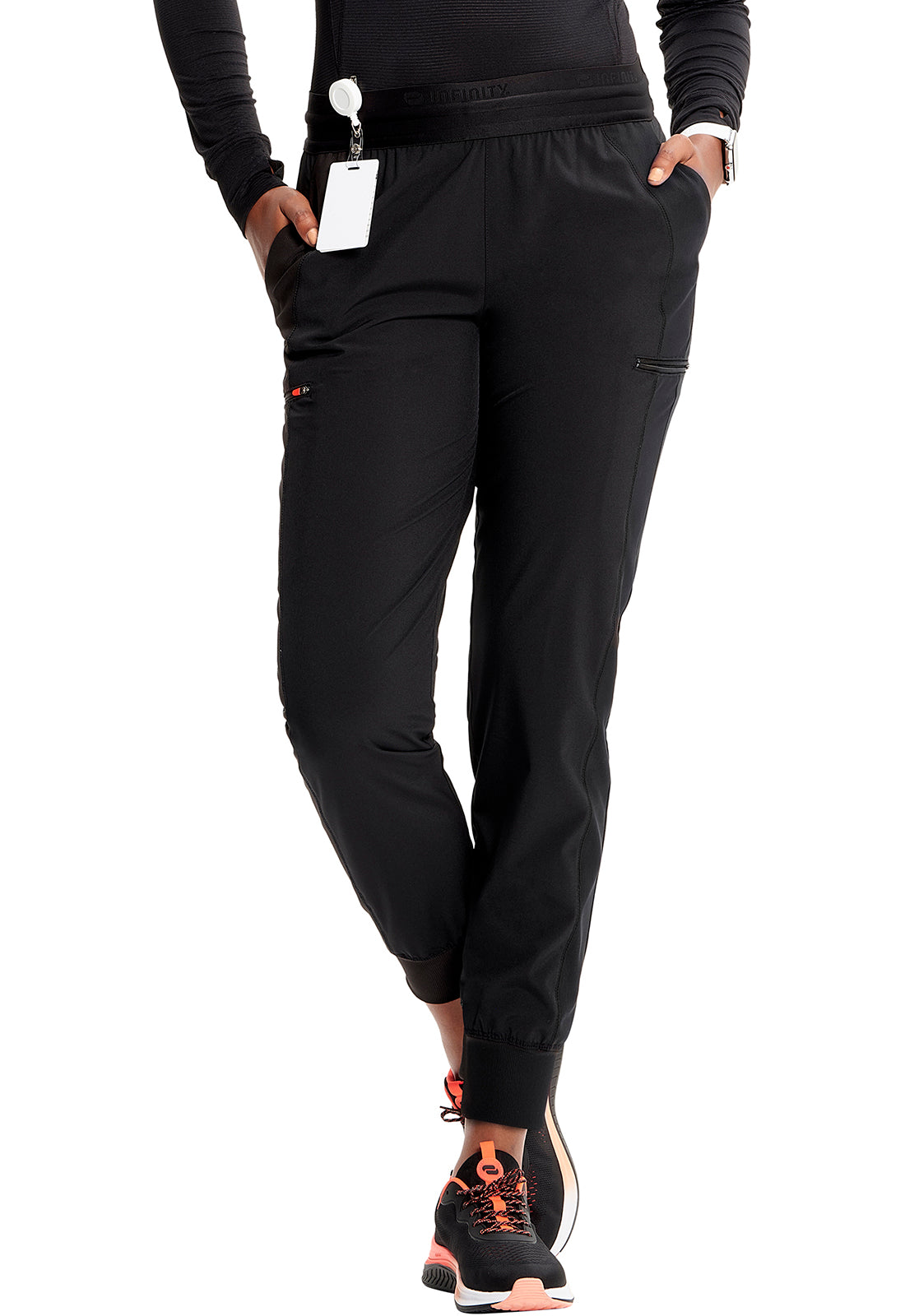 GNR8 IN122A Mid Rise Jogger Black