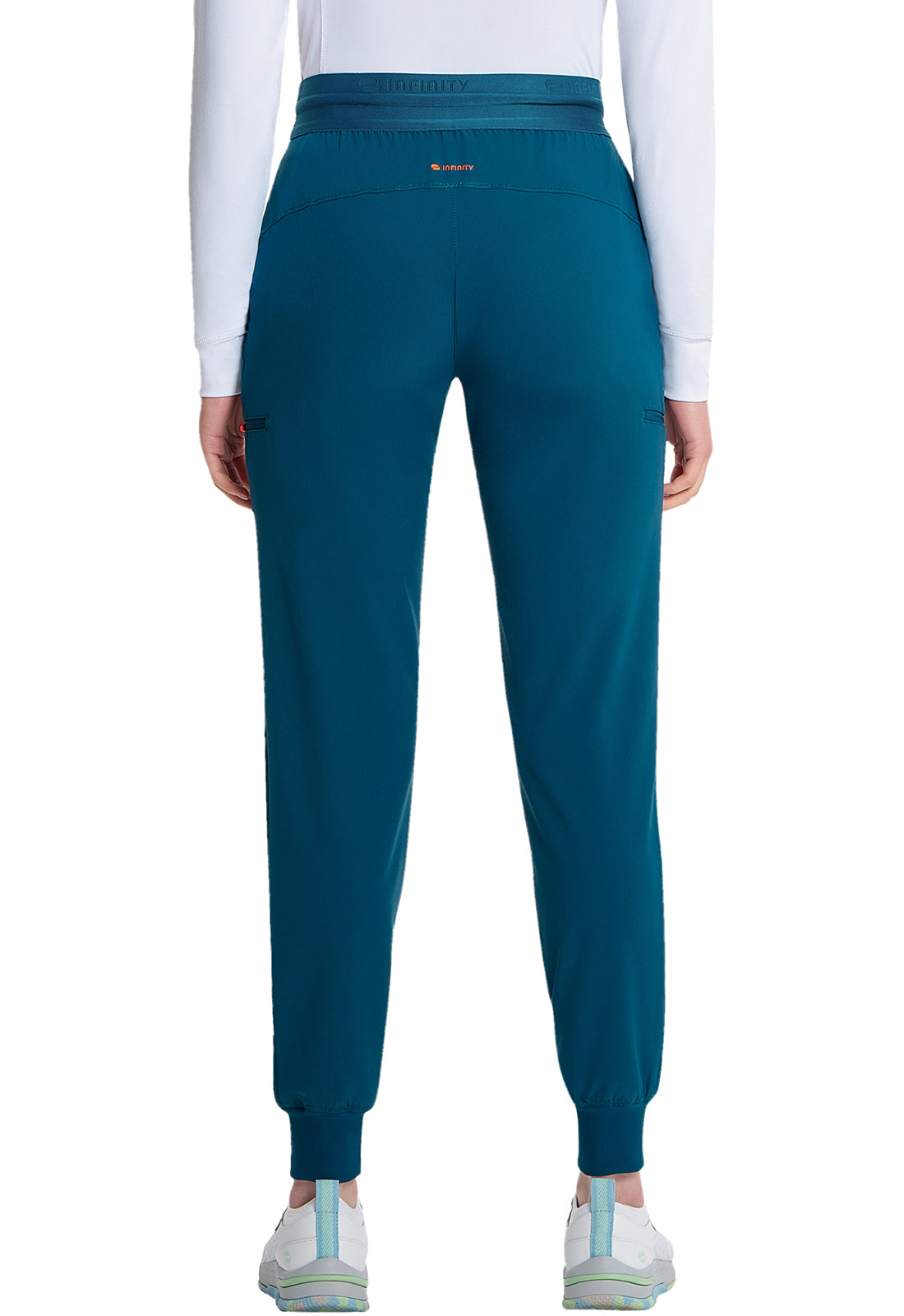 GNR8 IN122A Mid Rise Jogger Caribbean Blue Model Image Back | Infinity