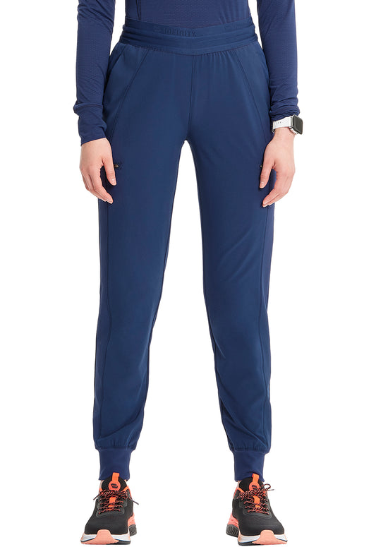 GNR8 IN122A Mid Rise Jogger Navy Model Image Front | Infinity