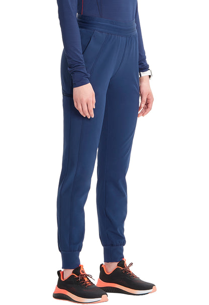 GNR8 IN122A Mid Rise Jogger Navy Model Image Left Side | Infinity