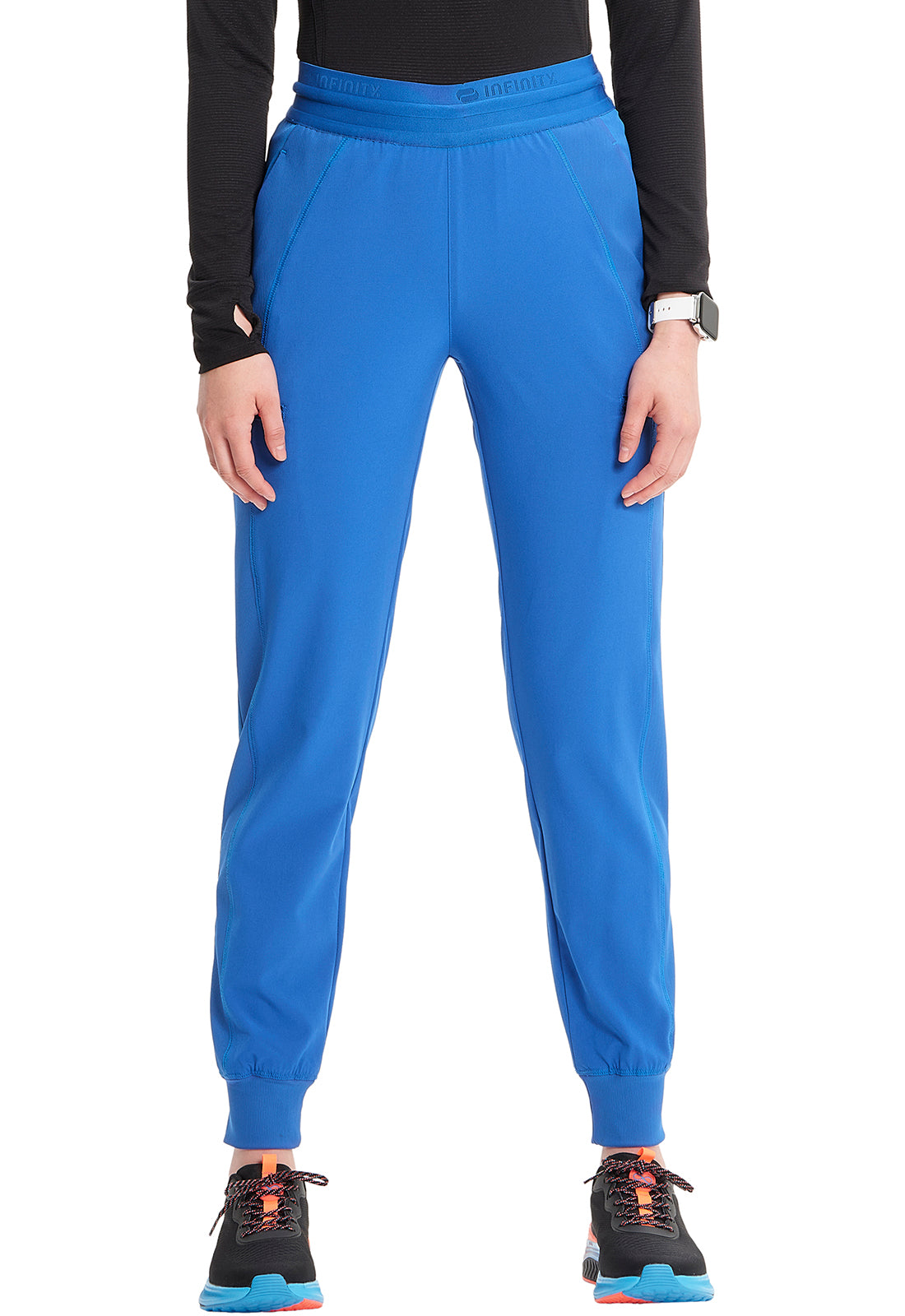 GNR8 IN122A Mid Rise Jogger Royal Model Image Front | Infinity