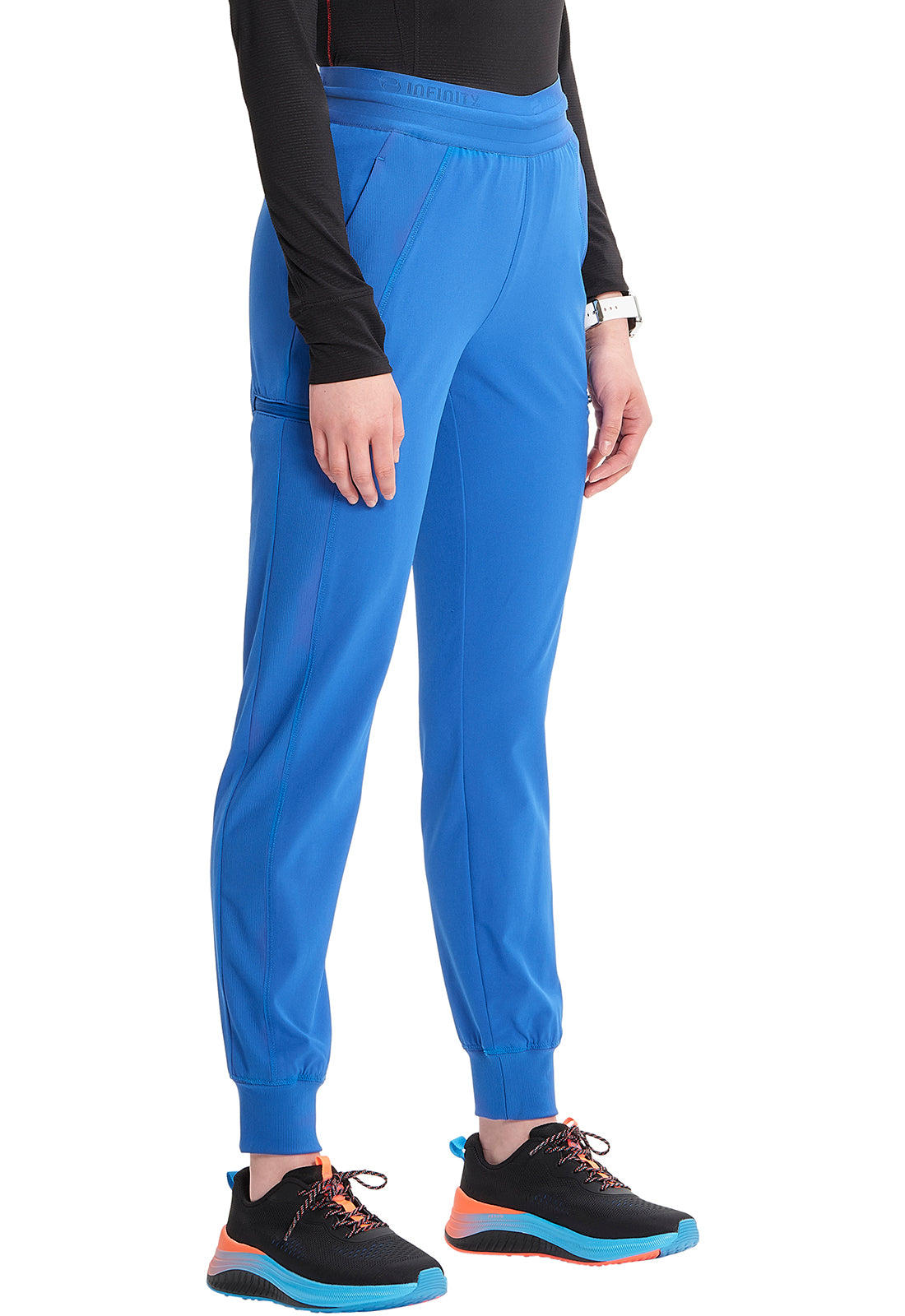 GNR8 IN122A Mid Rise Jogger Royal Model Image Left Side | Infinity