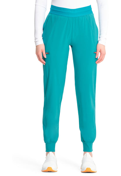 GNR8 IN122A Mid Rise Jogger Teal Blue Model Image Front | Infinity