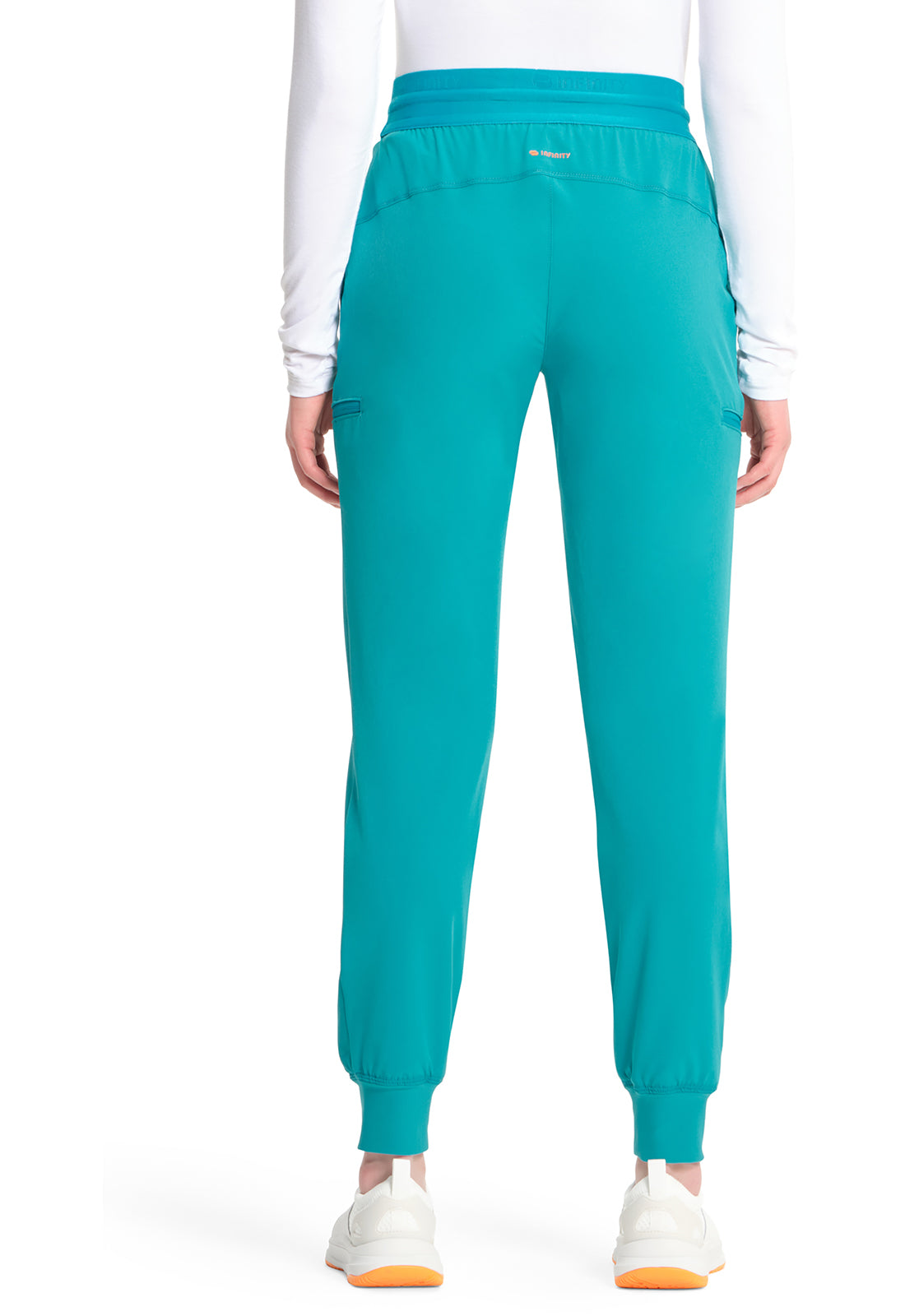 GNR8 IN122A Mid Rise Jogger Teal Blue Model Image Back | Infinity