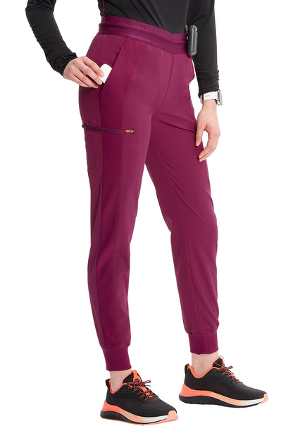 GNR8 IN122A Mid Rise Jogger Wine