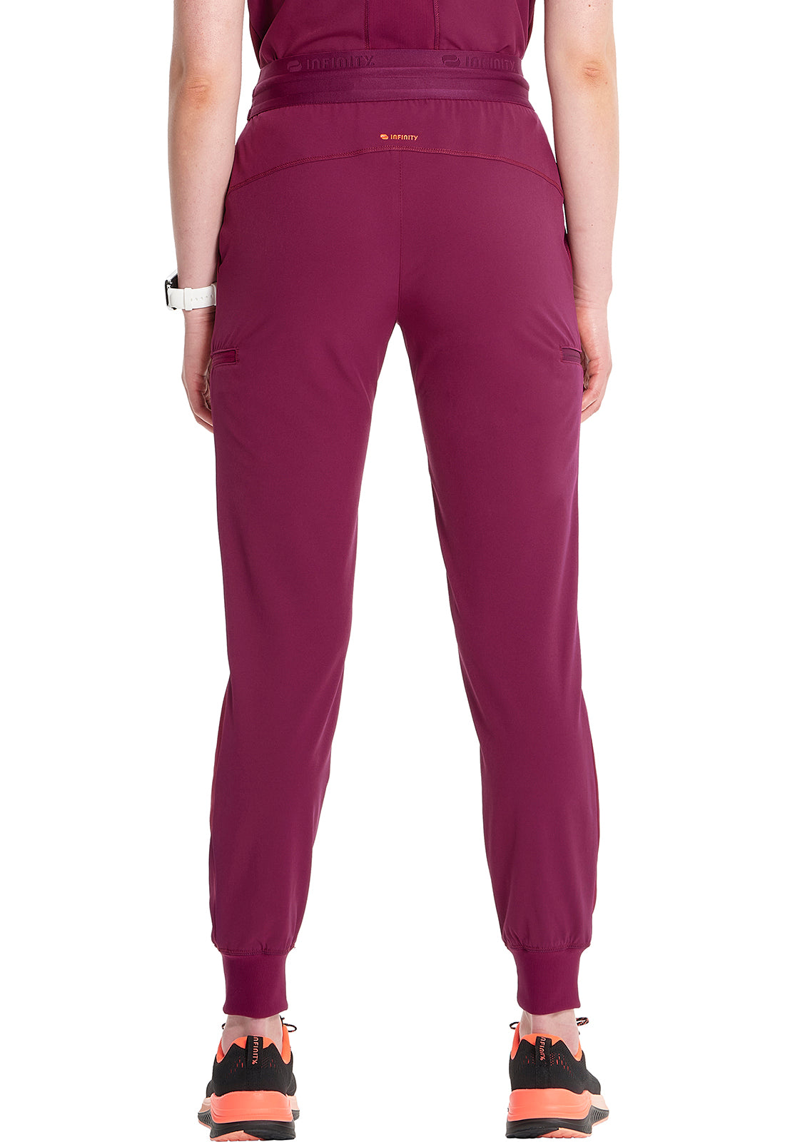 GNR8 IN122A Mid Rise Jogger Wine Model Image Back | Infinity