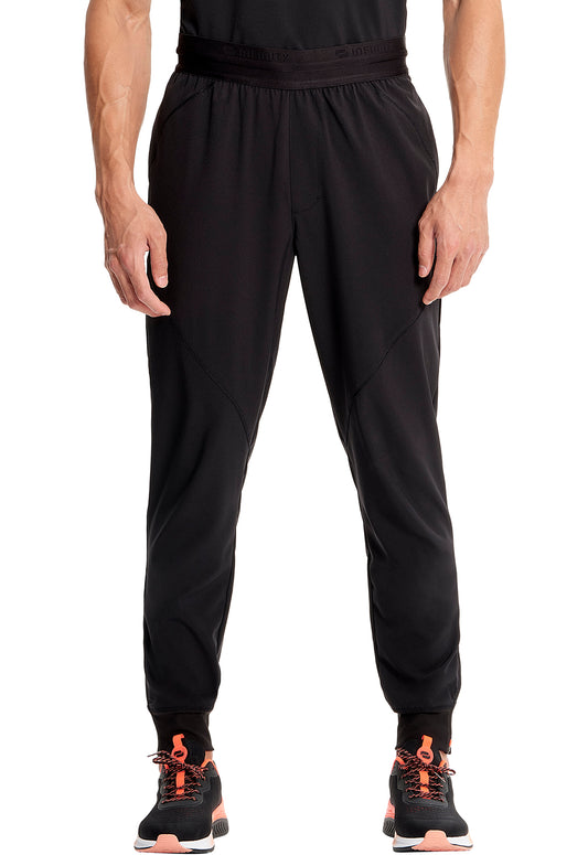 GNR8 IN204A Men's Drawstring Jogger Black Model Image Front | Infinity