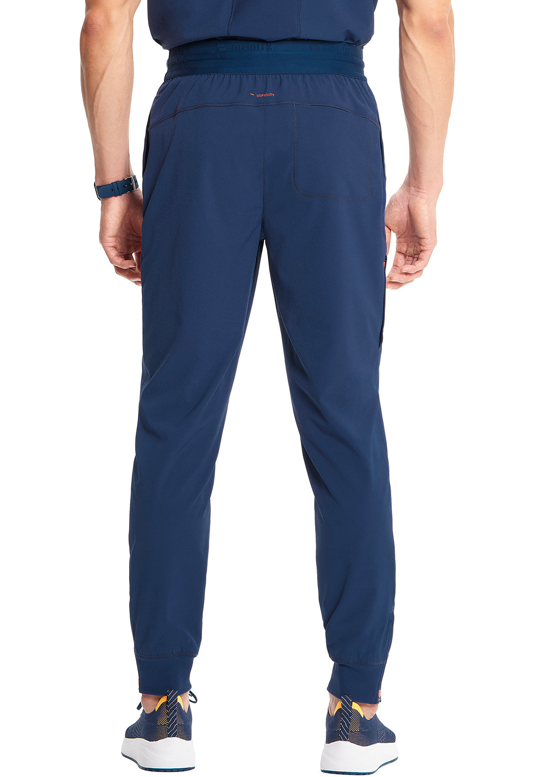 GNR8 IN204A Men's Drawstring Jogger Navy Model Image Back | Infinity