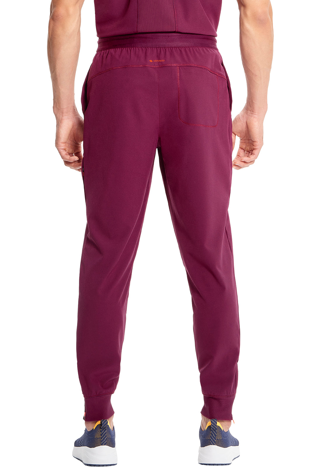 GNR8 IN204A Men's Drawstring Jogger Wine Model Image Back | Infinity