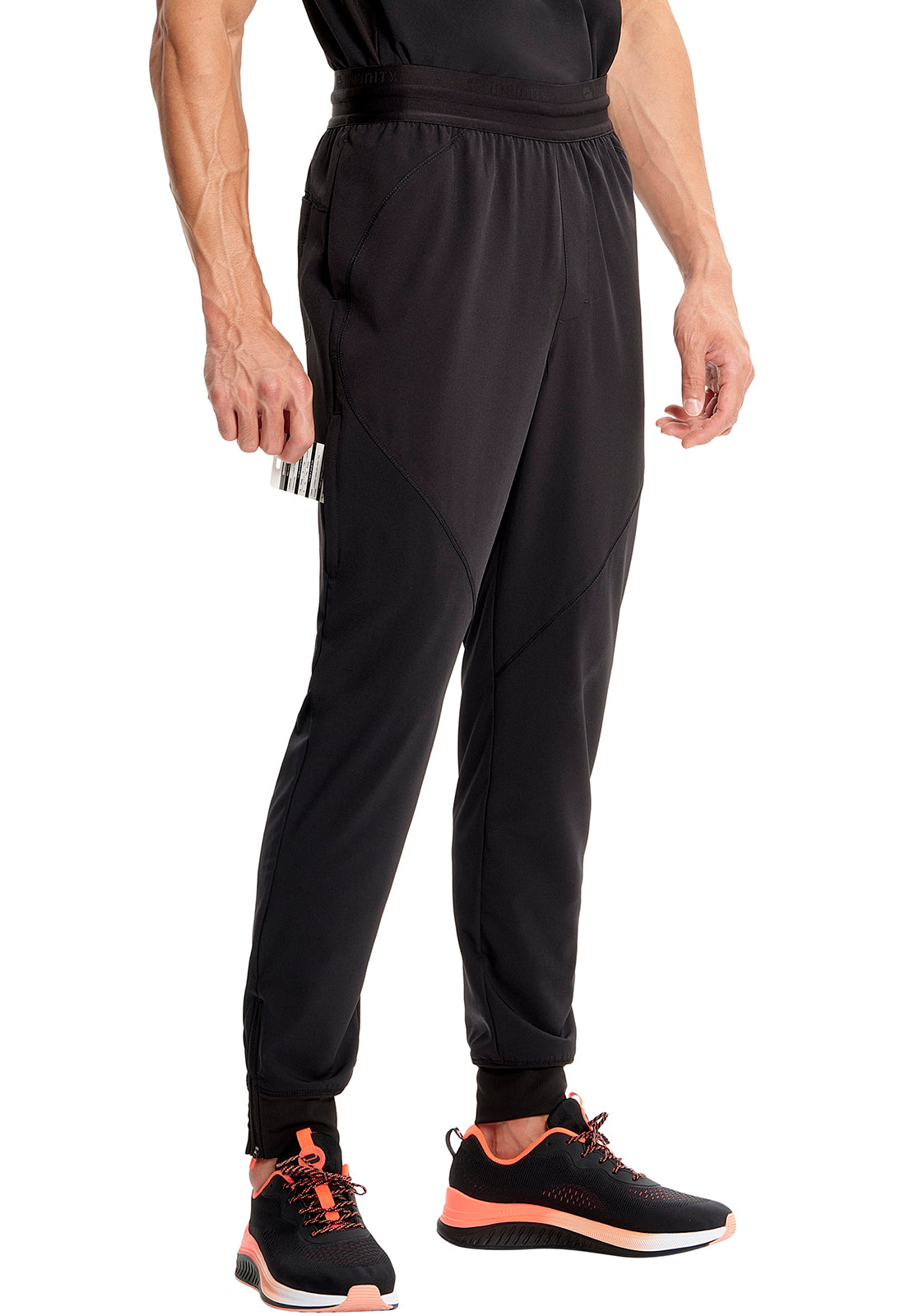 GNR8 IN204A Men's Mid Rise Jogger Black