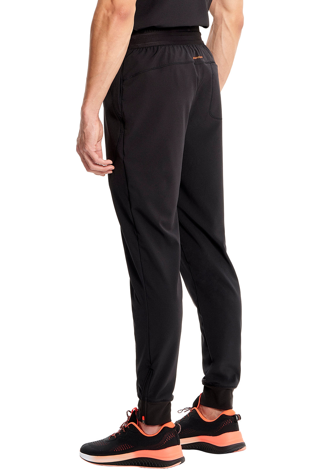 GNR8 IN204A Men's Mid Rise Jogger Black Model Image Right Side | Infinity