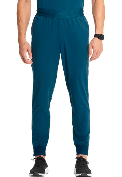 GNR8 IN204A Men's Mid Rise Jogger Caribbean Blue Model Image Front | Infinity