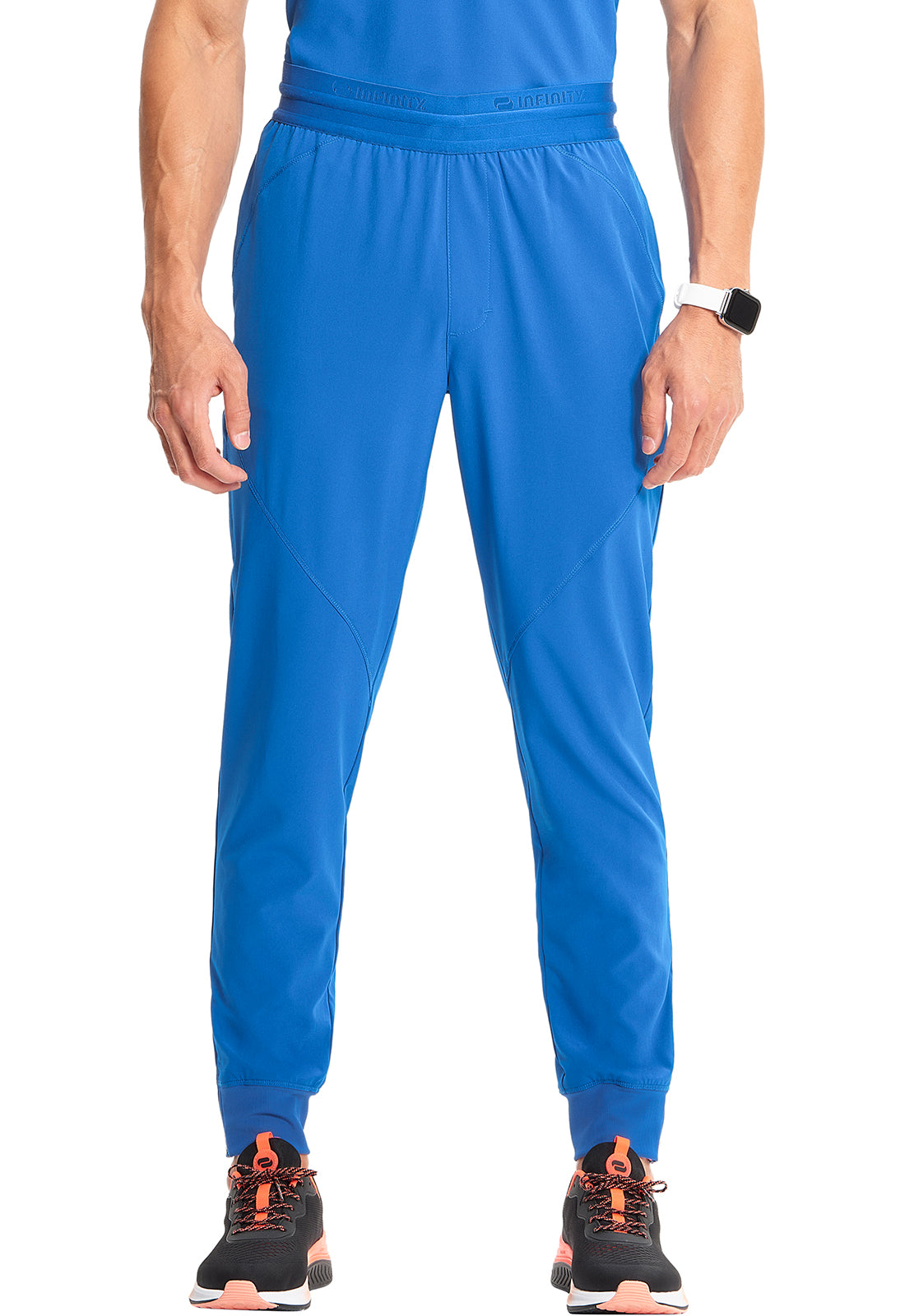 GNR8 IN204A Men's Mid Rise Jogger Royal Model Image Front | Infinity