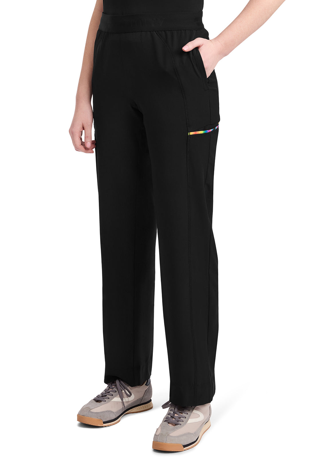 GNR8 Pride IN211A Women's Fit 5-Pocket Wide Leg Pants Black