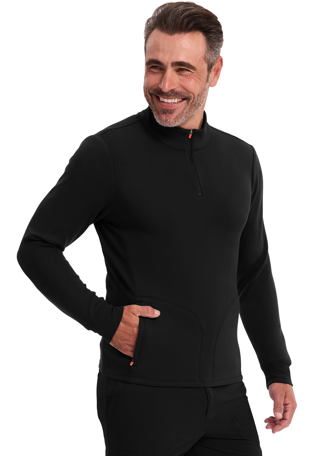 Lifestyle IN302 Men's Mock Neck Jacket Black