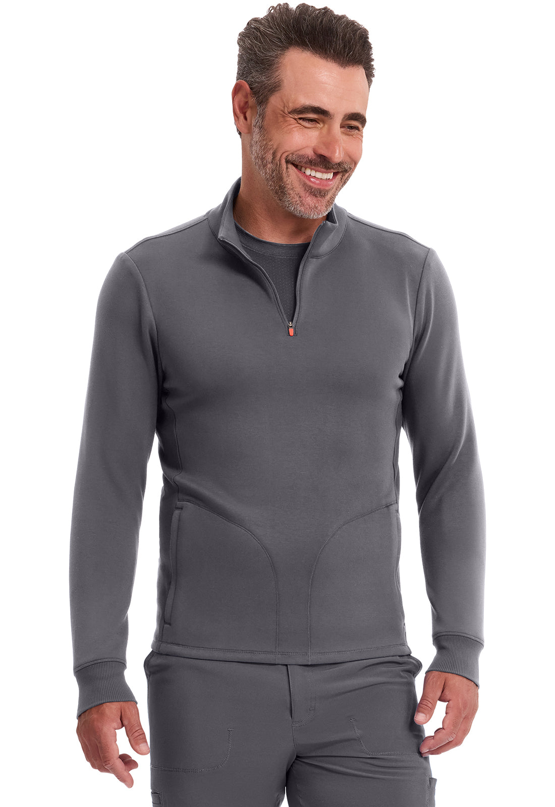 Lifestyle IN302 Men's Mock Neck Jacket Pewter
