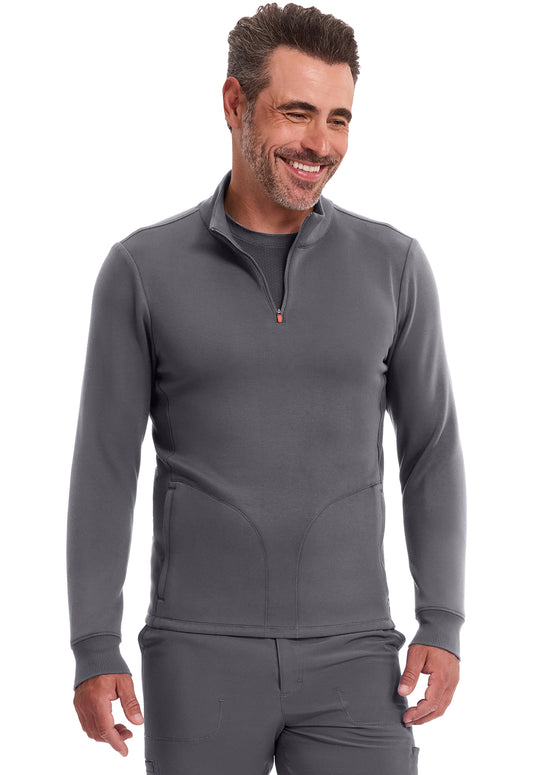 Lifestyle IN302 Men's Mock Neck Jacket Pewter