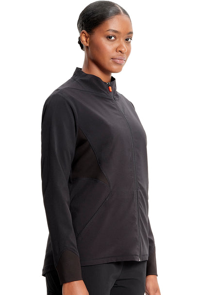 GNR8 IN320A Zip Front Jacket Black Model Image Left Side | Infinity