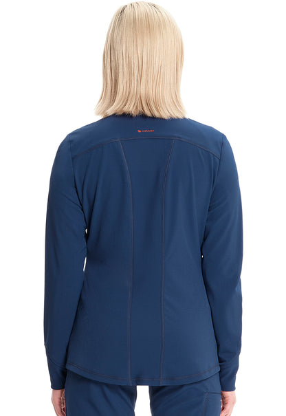 GNR8 IN320A Zip Front Jacket Navy Model Image Back | Infinity