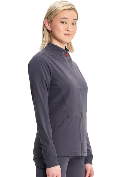 GNR8 IN320A Zip Front Jacket Pewter Model Image Left Side | Infinity