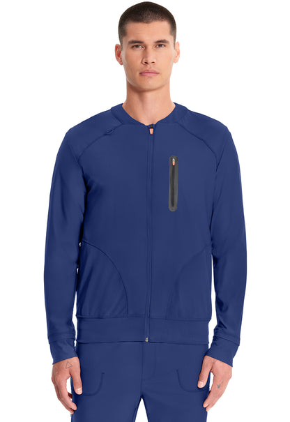 GNR8 Kinetic IN322A Men's Knit Zip Front Jacket Navy