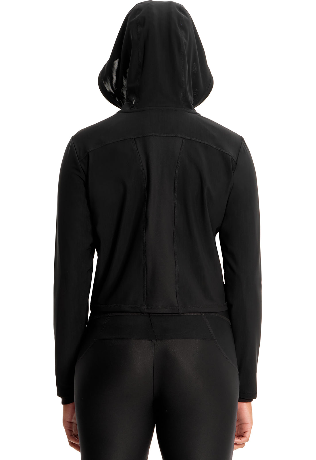 GNR8 Kinetic  IN326 Mesh Zip Front Crop Jacket Black Model Image Back | Infinity