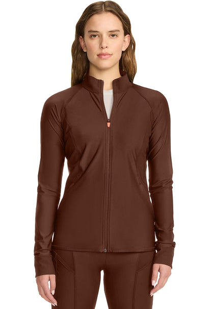 Kinetic IN337A Women's Raglan Zip Front Jacket Espresso Express